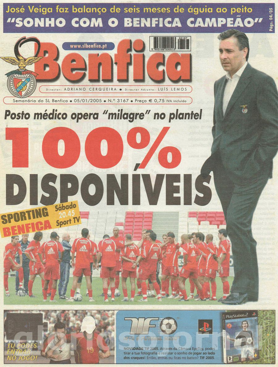 jornal o benfica 3167 2005-01-05